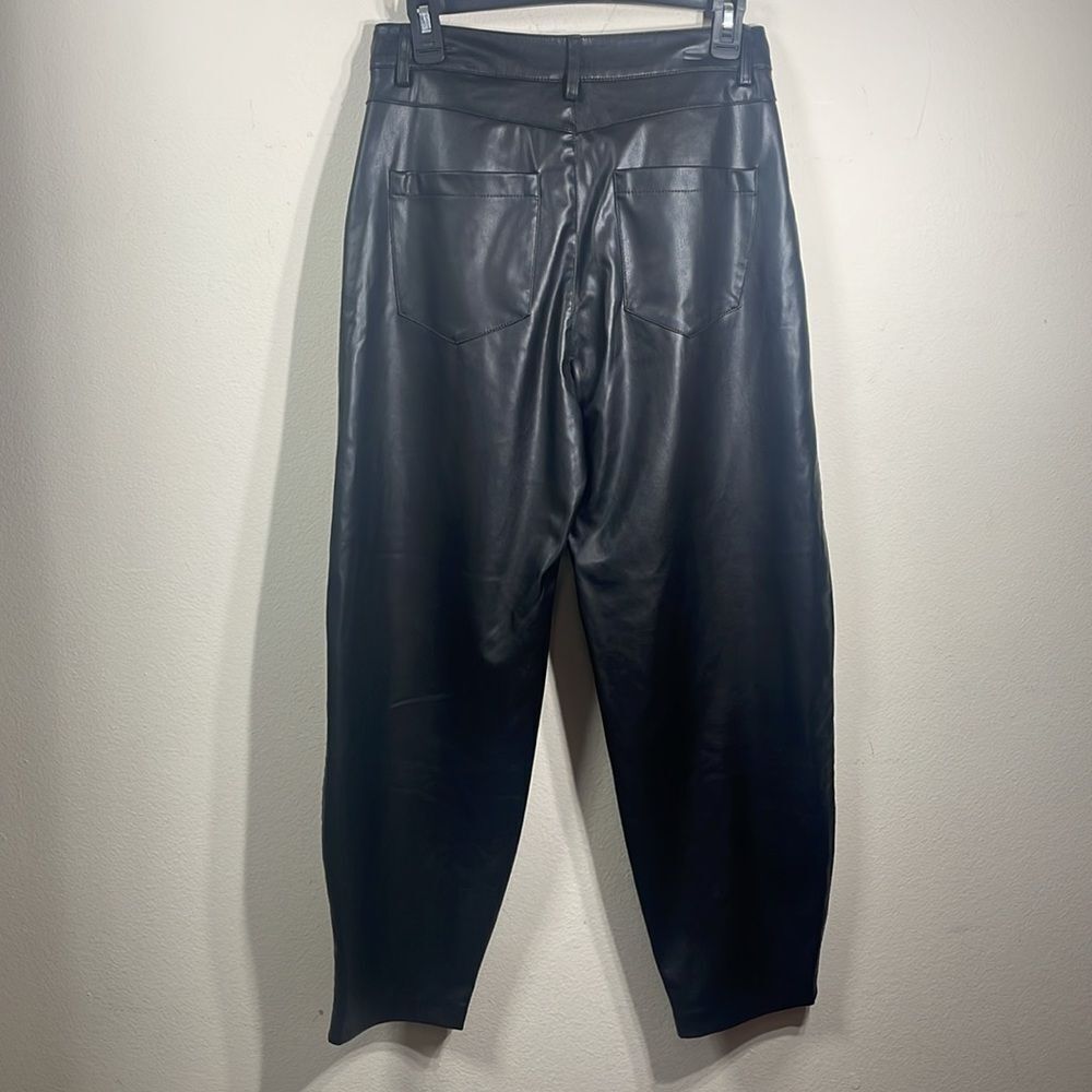 ZARA, faux leather cargo pants, size 36/4 US. - Picture 3 of 12